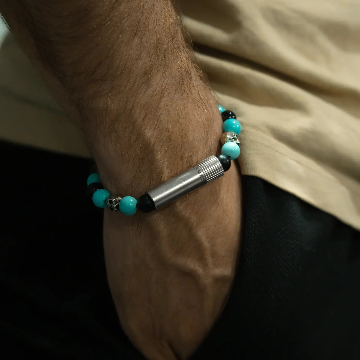 PUNCH BRACELET - Turquoise Skull