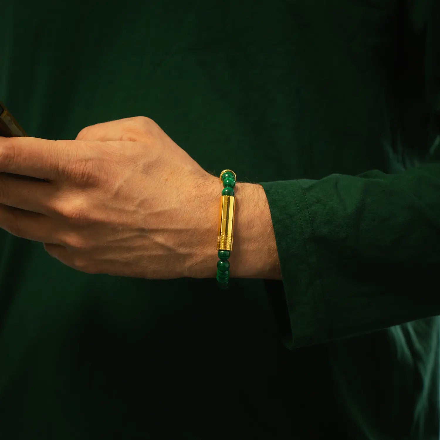 PUNCH BRACELET - Verde Cobre Gold Ring