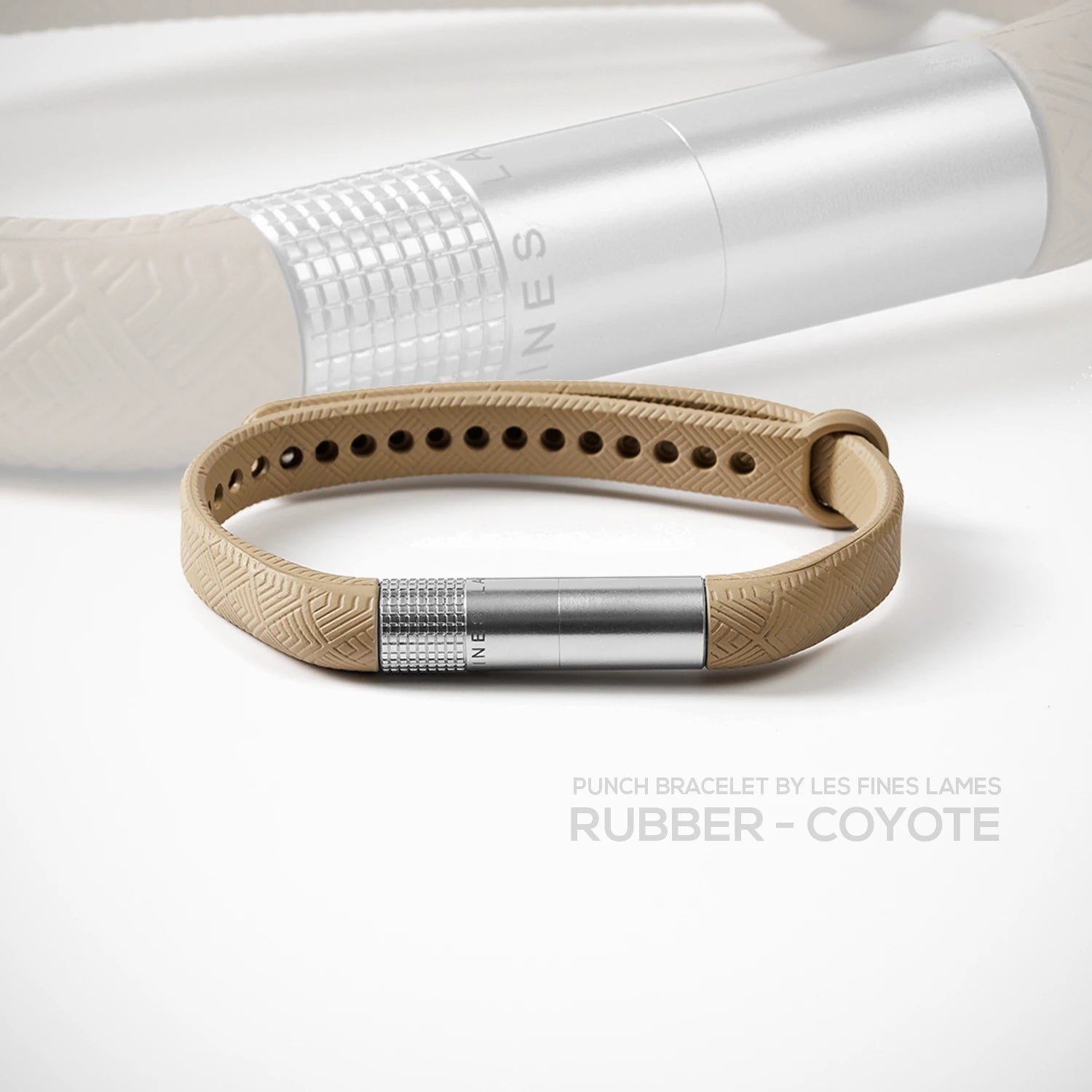 PUNCH BRACELET Rubber - Coyote Tan