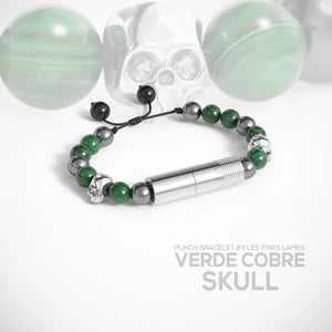 PUNCH BRACELET - Verde Cobre Skull