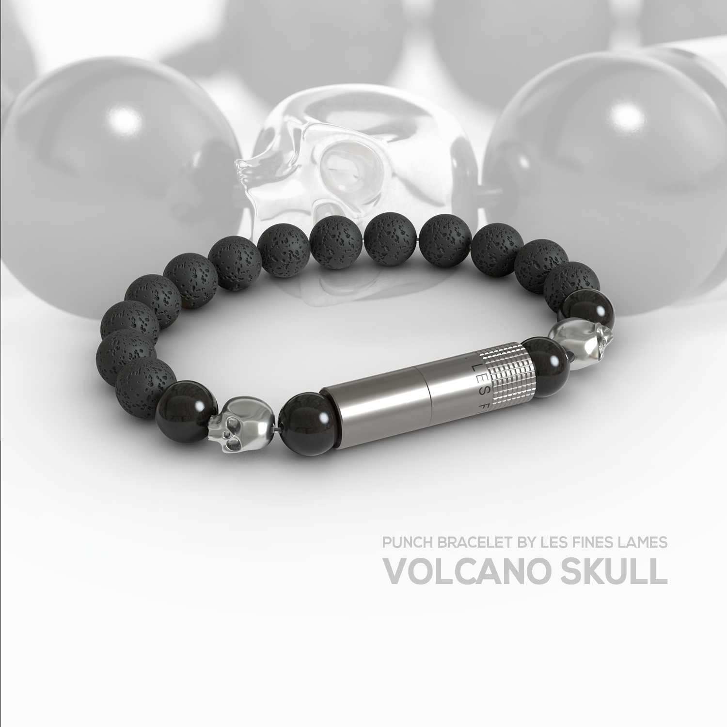 PUNCH BRACELET - Volcano Skull