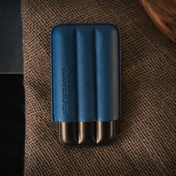 CIGAR CASE - TRIO Blue - Les Fines Lames