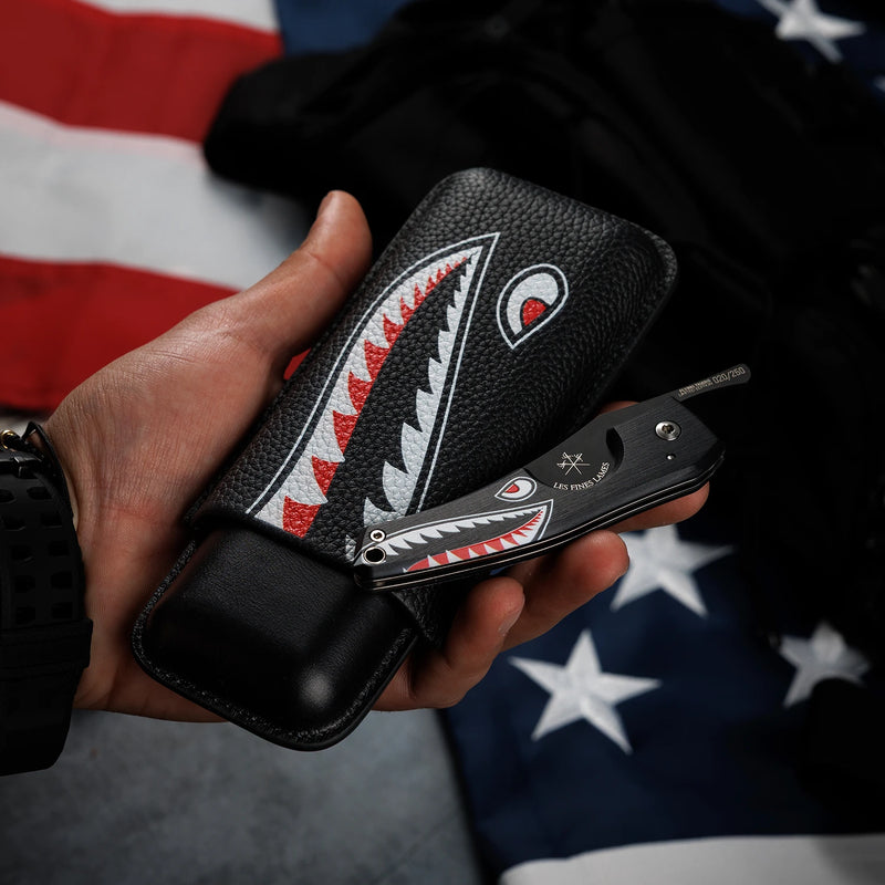 The cigar knife Le PETIT - Flying Tigers by LES FINES LAMES , designed for the 250th year of the United States