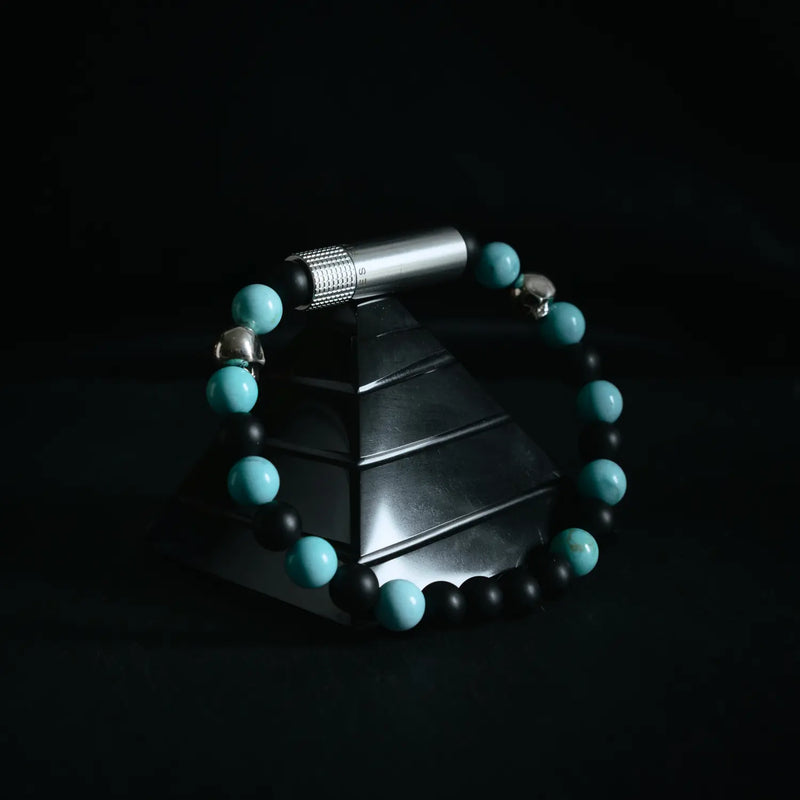 PUNCH BRACELET - Turquoise Skull