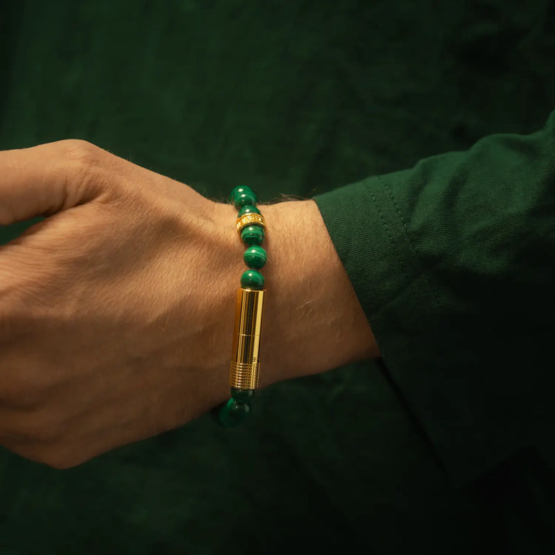 PUNCH BRACELET - Verde Cobre Gold Ring