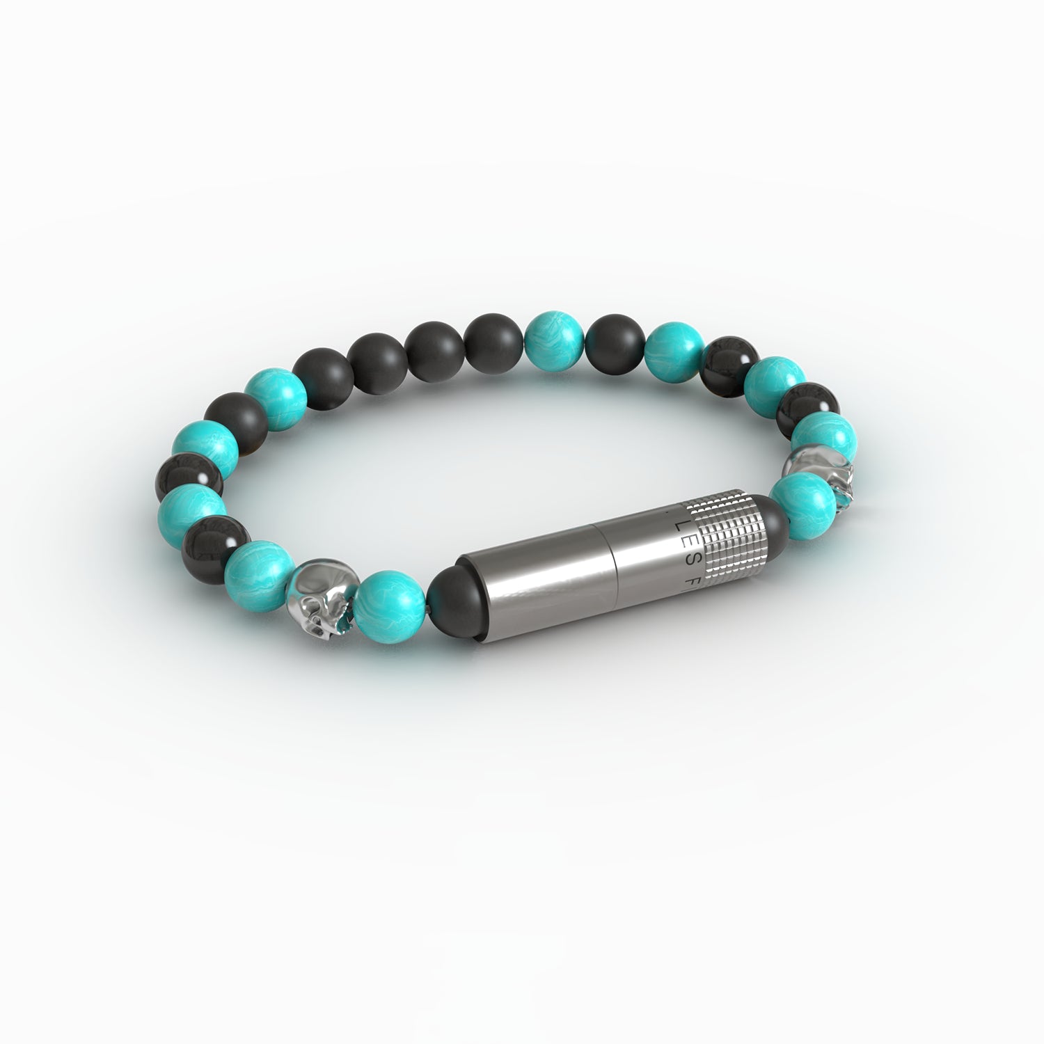 PUNCH BRACELET - Turquoise Skull