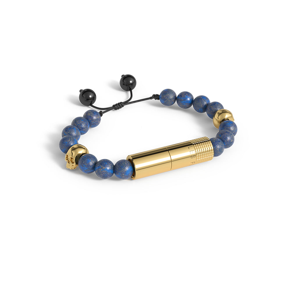 PUNCH BRACELET - Noche Gold Skull