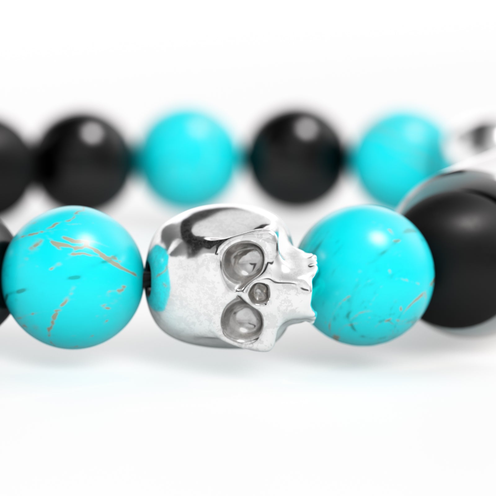 PUNCH BRACELET - Turquoise Skull