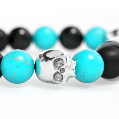 PUNCH BRACELET - Turquoise Skull