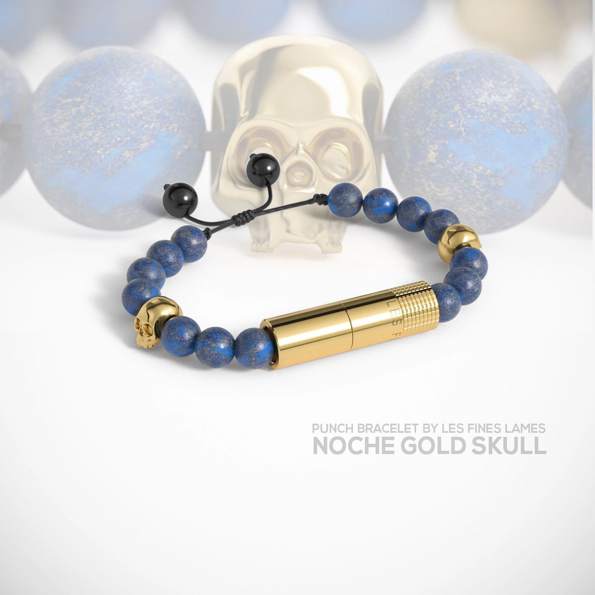 PUNCH BRACELET - Noche Gold Skull
