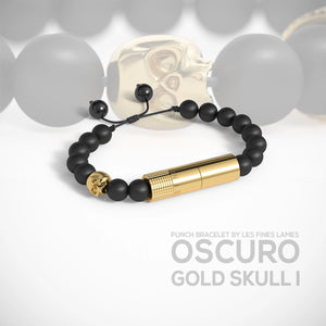 PUNCH BRACELET - Oscuro Gold Skull I