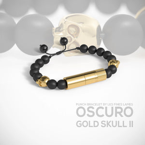 PUNCH BRACELET - Oscuro Gold Skull II