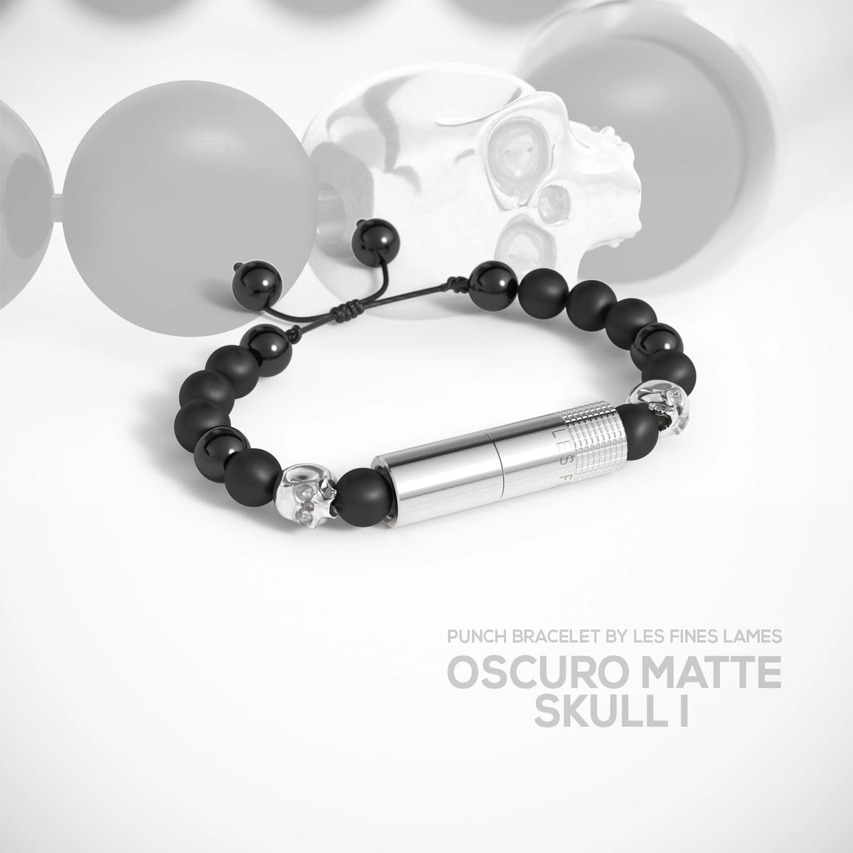 PUNCH BRACELET - Oscuro Matte Skull I