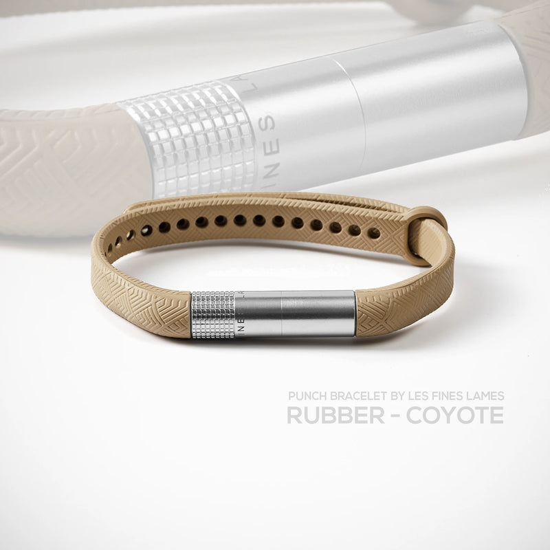 PUNCH BRACELET Rubber - Coyote Tan