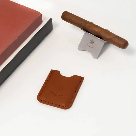 Tan leather Cigar Stand - LES FINES LAMES - Les Fines Lames