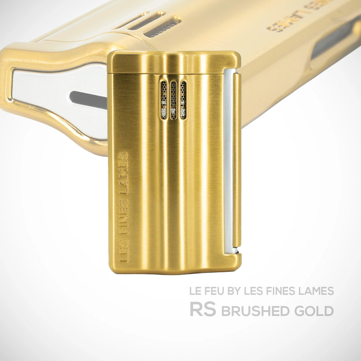Le Feu - RS Brushed Gold | Lighter by Les Fines Lames - Made in France Le Feu - RS Brushed Gold | Lighter by Les Fines Lames - Made in France