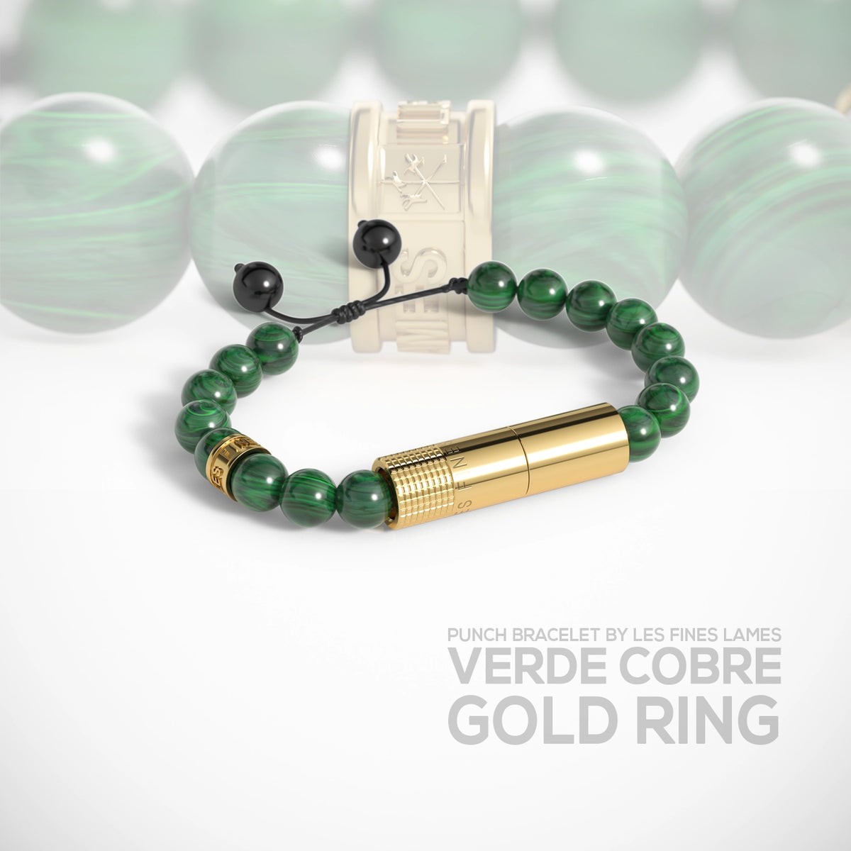 PUNCH BRACELET - Verde Cobre Gold Ring