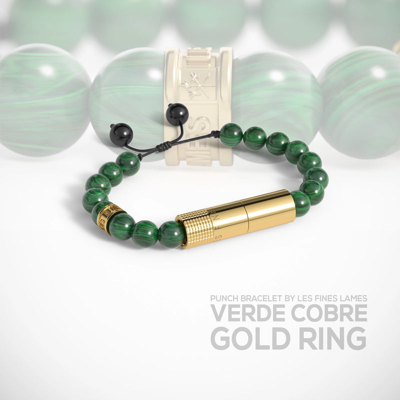 PUNCH BRACELET - Verde Cobre Gold Ring