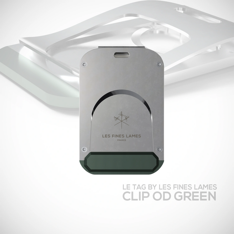 LE TAG – Clip by LES FINES LAMES, a stainless steel cigar cutter with integrated money clip