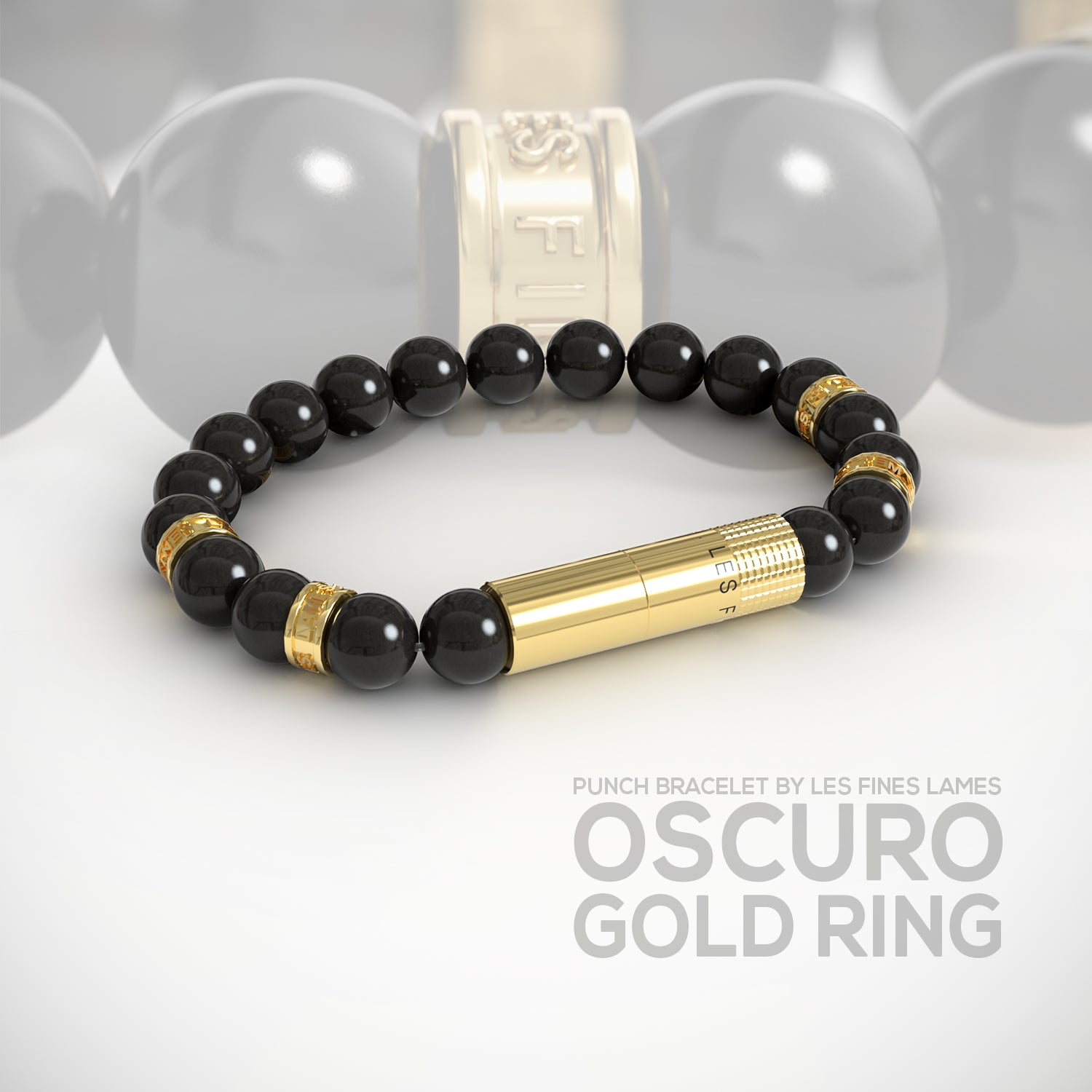PUNCH BRACELET - Oscuro Gold Ring