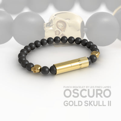 PUNCH BRACELET - Oscuro Gold Skull II