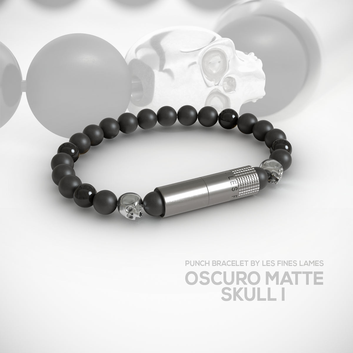 PUNCH BRACELET - Oscuro Matte Skull I