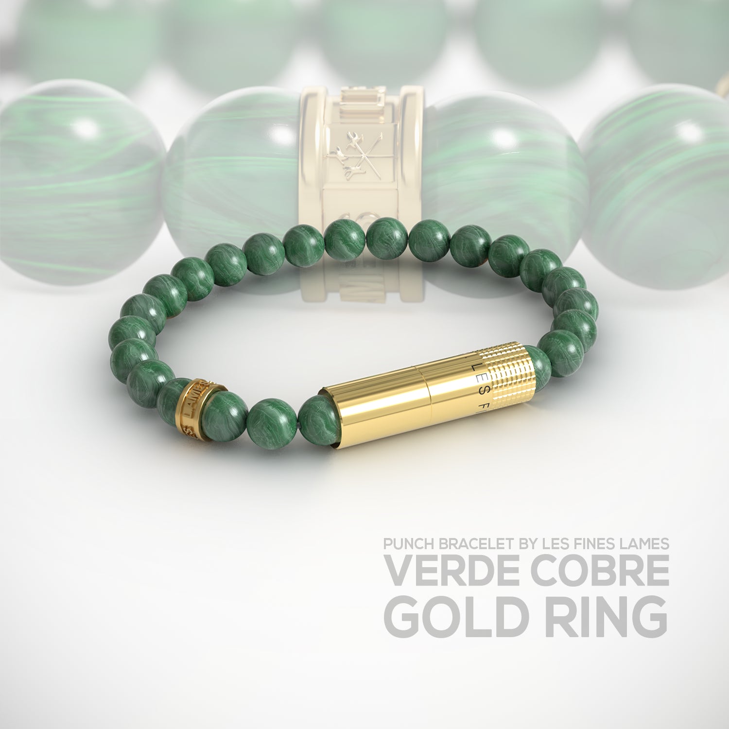 PUNCH BRACELET - Verde Cobre Gold Ring