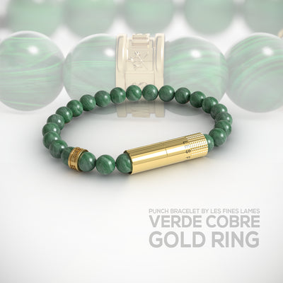PUNCH BRACELET - Verde Cobre Gold Ring