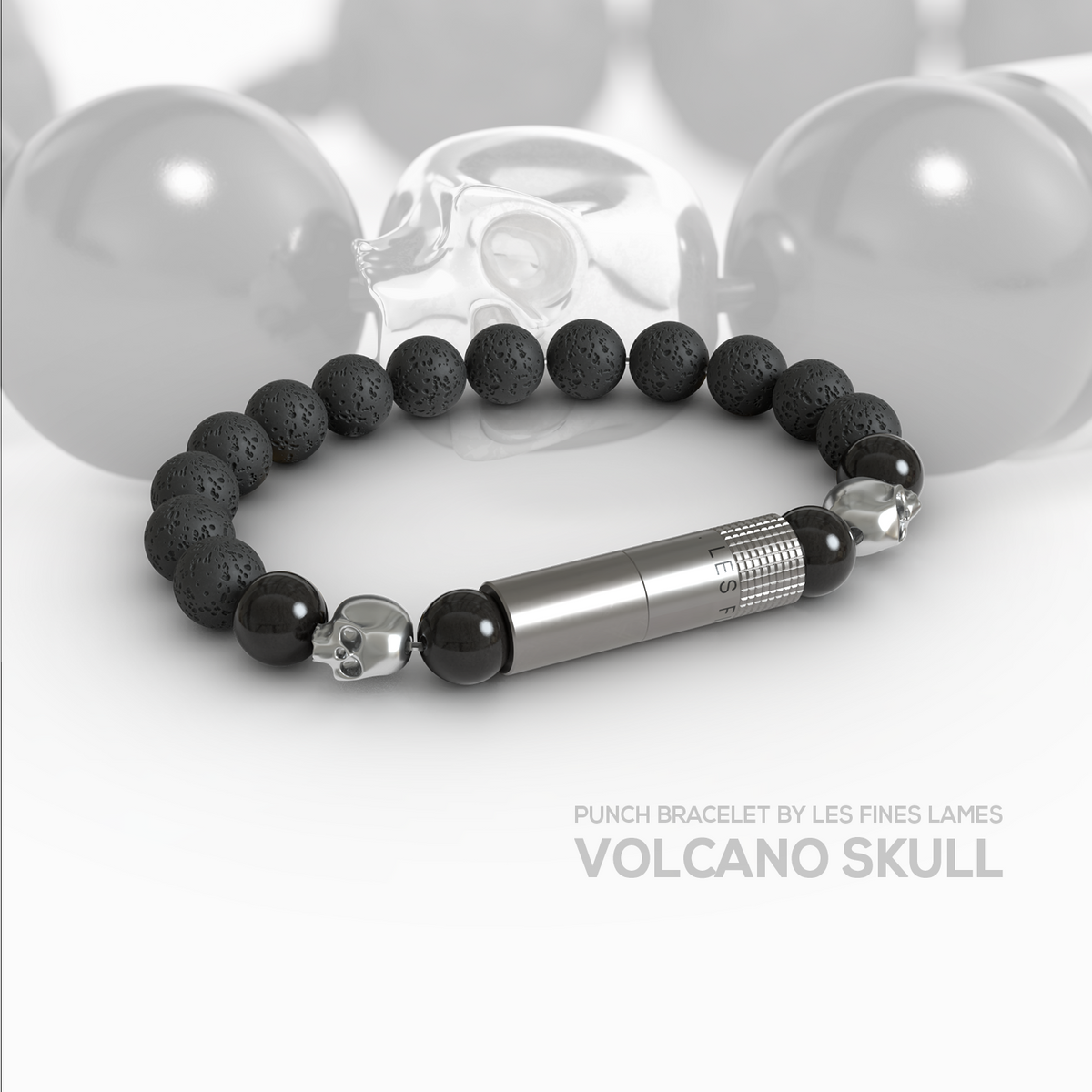 PUNCH BRACELET - Volcano Skull