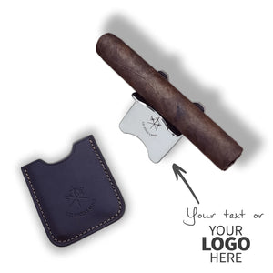 Engraved Cigar Stand - Brown