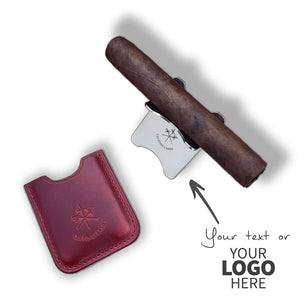 Engraved Cigar Stand - Cherry Red