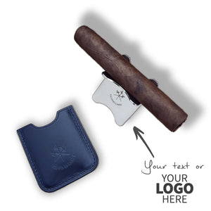 Engraved Cigar Stand - Petrol Blue