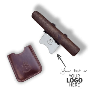 Engraved Cigar Stand - Tan